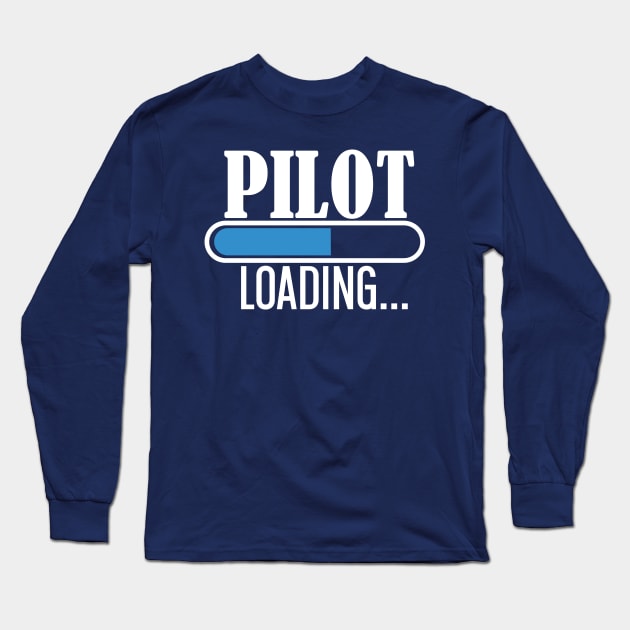 Pilot loading design for pilot cadets Long Sleeve T-Shirt by Avion